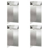 Cancello per lumache Vidaxx 4 pezzi argento 10 x 10 x 25 cm in acciaio inossidabile