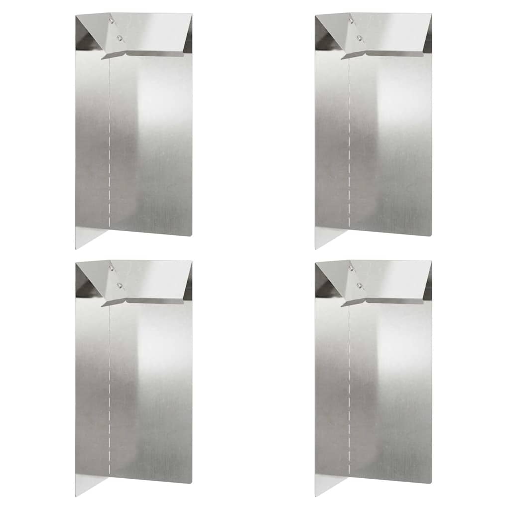 Cancello per lumache Vidaxx 4 pezzi argento 10 x 10 x 25 cm in acciaio inossidabile
