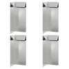 Cancello per lumache Vidaxl 4 pezzi argento 10 x 10 x 25 cm in acciaio zincato