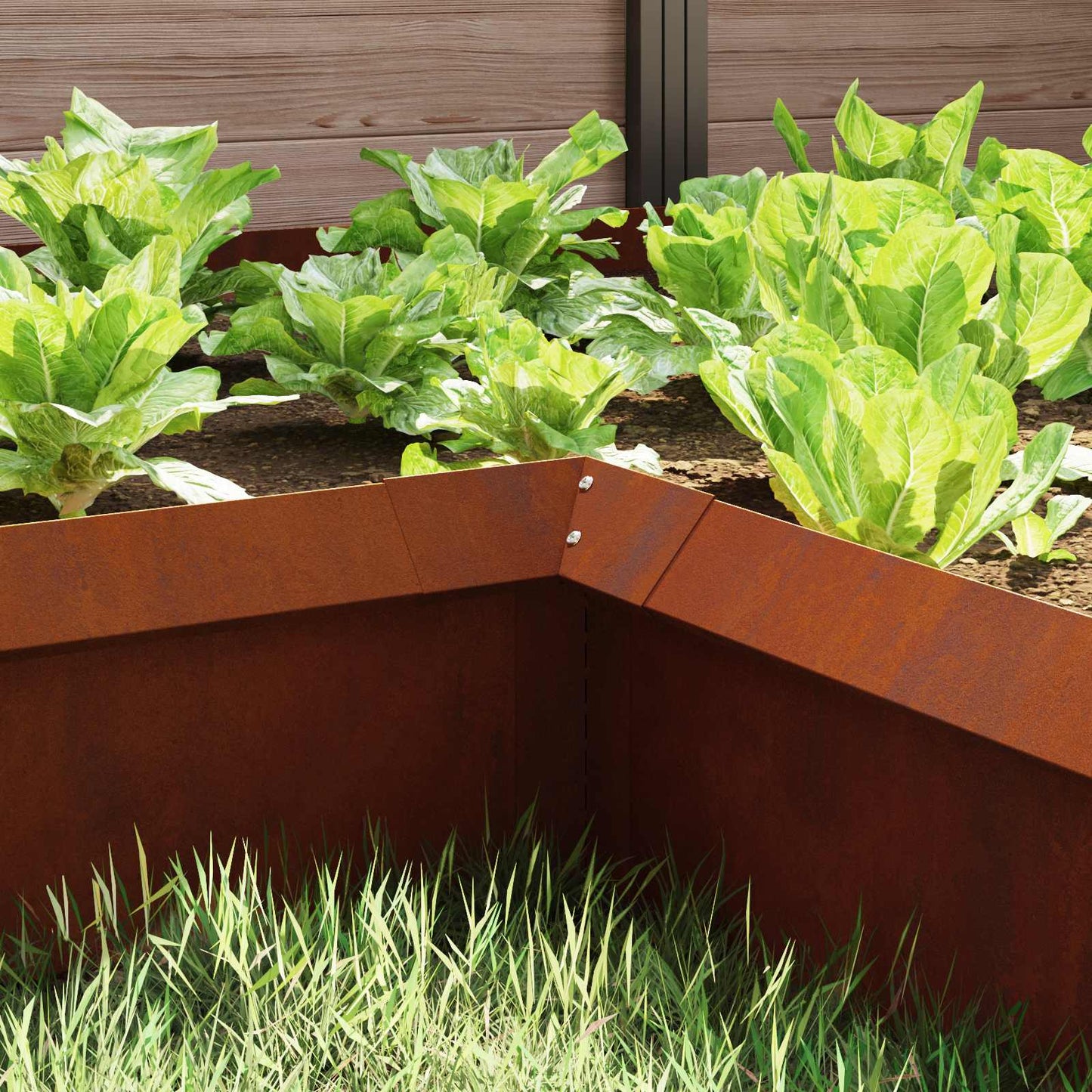 Puerta caracol vidaxl oxidada 10 x 10 x 25 cm acero corten