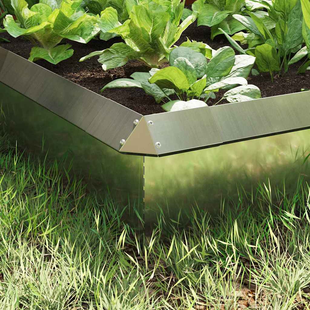 Vallas para caracoles vidaxl 8 piezas acero galvanizado plateado