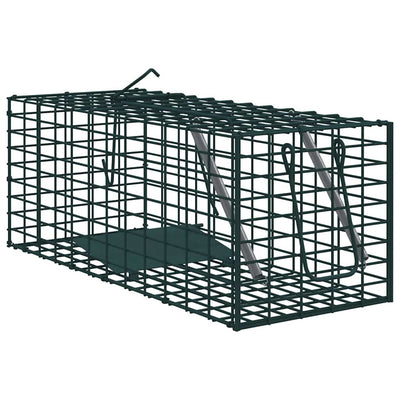 Vidaxl dierenvallen groen 31 x 13 x 12cm staal