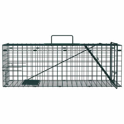 Vidaxl dierenvallen groen 61 x 20 x 21,5 cm staal