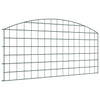 Vidaxl valla para estanque set 5 piezas verde 100 x 50 cm acero