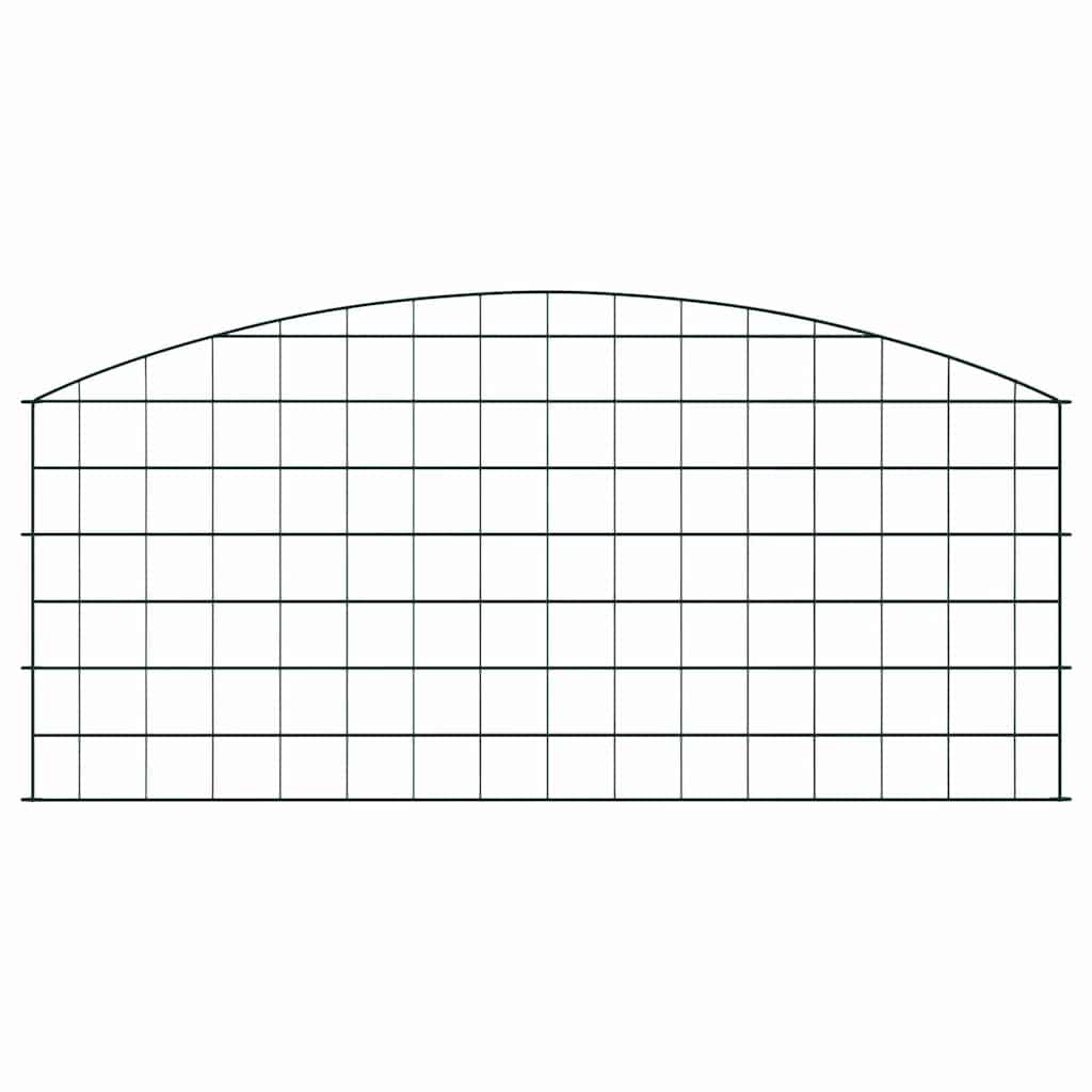Vidaxl valla para estanque set 5 piezas verde 100 x 50 cm acero