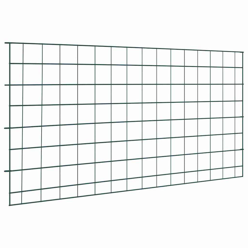 Vidaxl vijverhekken set 5 pcs groen 100 x 50 cm staal