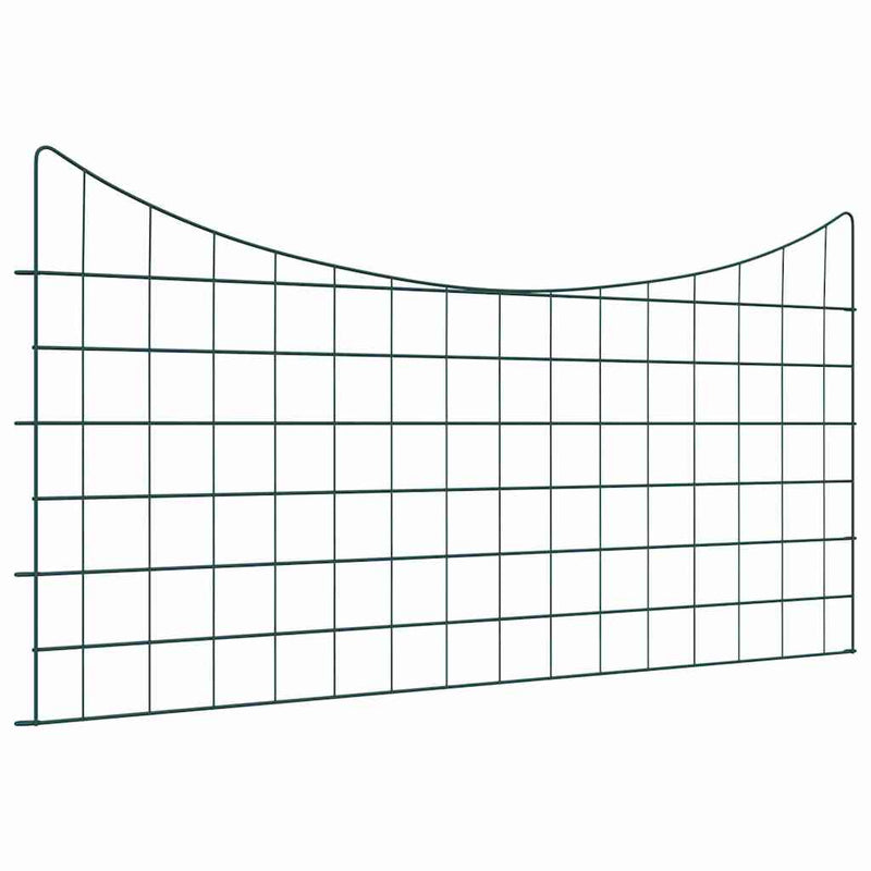 Vidaxl vijverhekken set 5 pcs groen 100 x 50 cm staal
