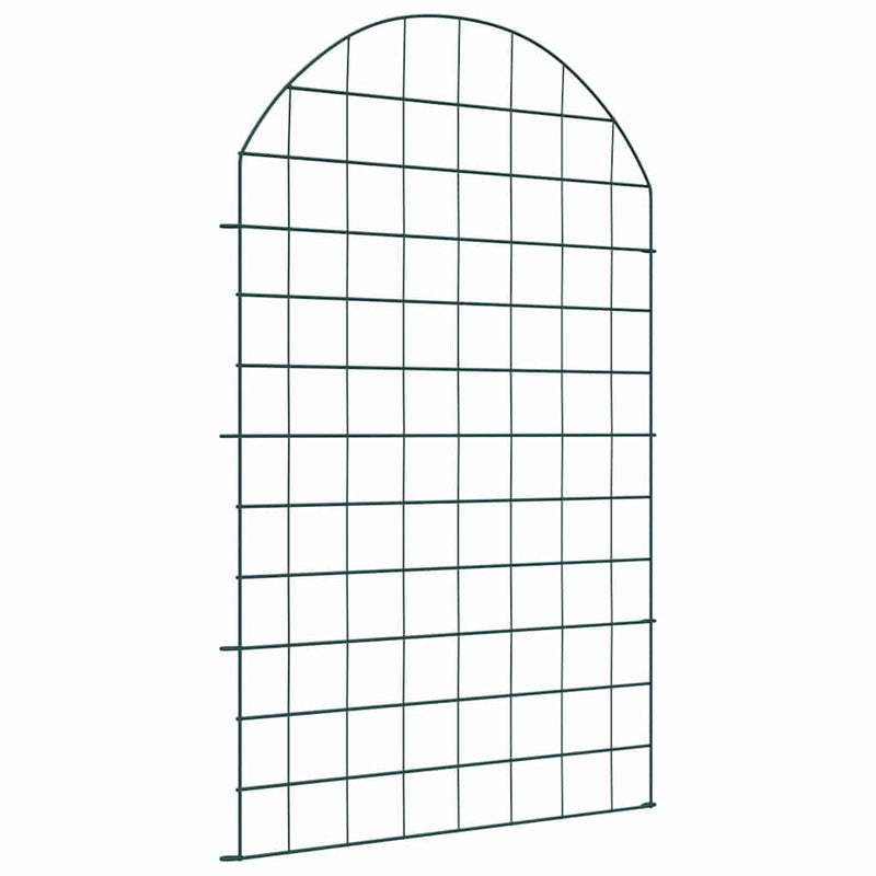 Vidaxl valla para estanque set 8 piezas verde 50 x 80 cm acero