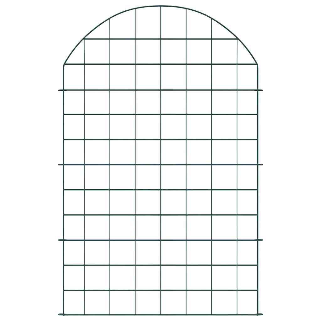 Vidaxl valla para estanque set 8 piezas verde 50 x 80 cm acero