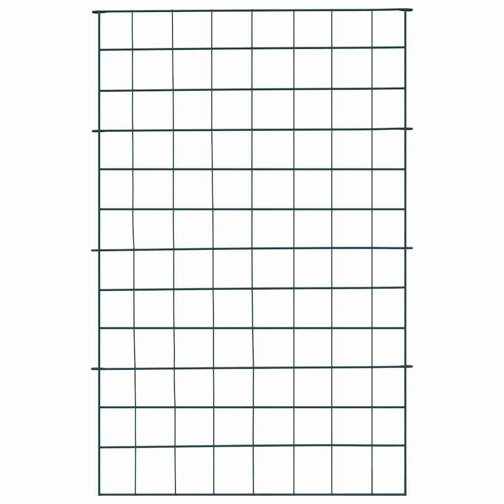 Vidaxl valla para estanque set 8 piezas verde 50 x 80 cm acero
