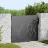 Puerta de jardín VidaXL con cerradura negra 85 x 100 cm acero con revestimiento en polvo