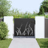Puerta de jardín VidaXL con cerradura negra 85 x 100 cm acero con revestimiento en polvo