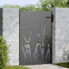 Cancello da giardino VidaXL con serratura nero 85 x 125 cm in acciaio verniciato a polvere