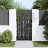 Puerta de jardín VidaXL con cerradura negra 85 x 200 cm acero con revestimiento en polvo