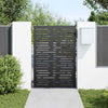 Puerta de jardín VidaXL con cerradura negra 85 x 125 cm acero con revestimiento en polvo