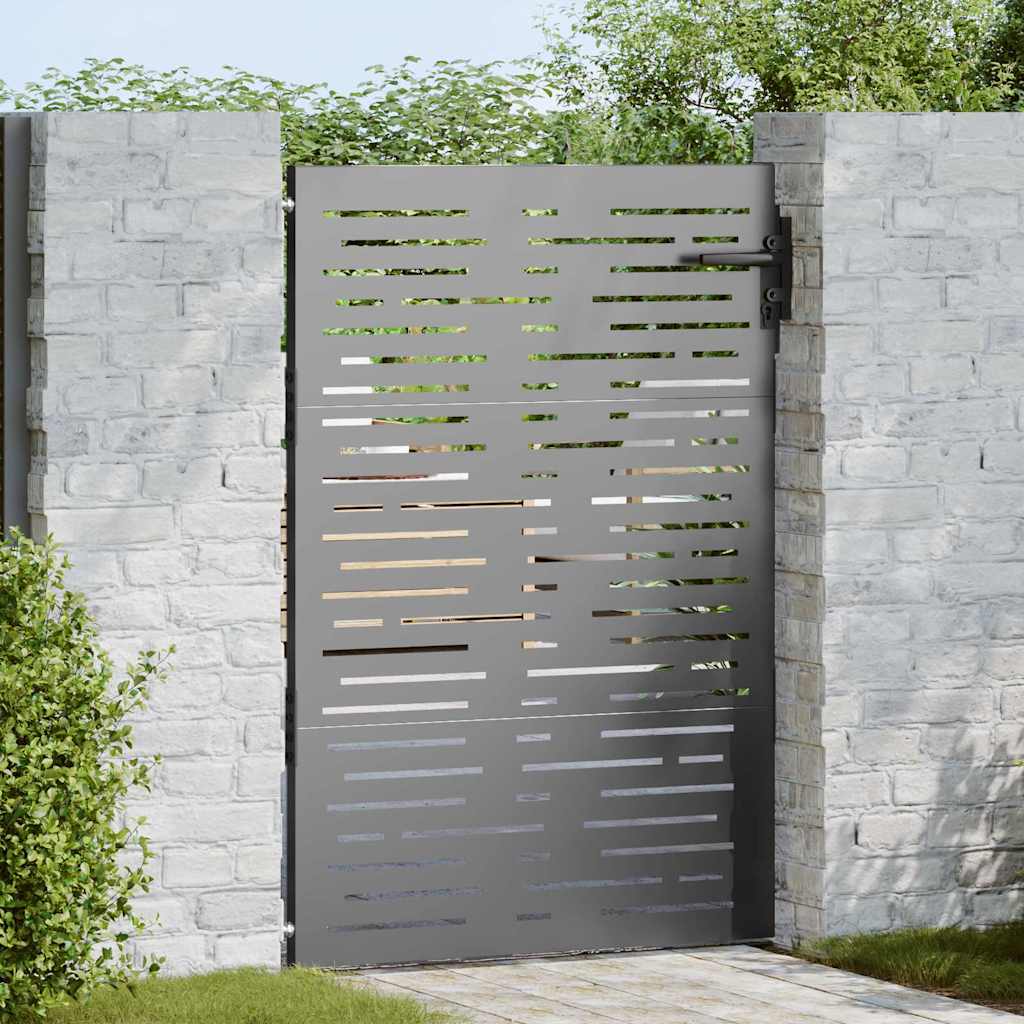 Vidaxl tuinpoort met slot zwart 85 x 150 cm poedergecoat staal