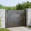 Puerta de jardín VidaXL con cerradura negra 110 x 105 cm acero con revestimiento en polvo