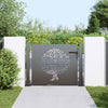 Puerta de jardín VidaXL con cerradura negra 110 x 105 cm acero con revestimiento en polvo