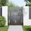 Vidaxl tuinpoort met slot zwart 110 x 155 cm poedergecoat staal