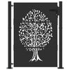 Vidaxl tuinpoort met slot zwart 110 x 155 cm poedergecoat staal