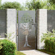 Cancello da giardino VidaXL con serratura nero 110 x 180 cm in acciaio verniciato a polvere