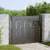 Puerta de jardín VidaXL con cerradura negra 110 x 105 cm acero con revestimiento en polvo