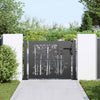Puerta de jardín VidaXL con cerradura negra 110 x 105 cm acero con revestimiento en polvo