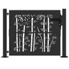 Puerta de jardín VidaXL con cerradura negra 110 x 105 cm acero con revestimiento en polvo