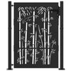 Vidaxl tuinpoort met slot zwart 110 x 155 cm gepoedercoat staal