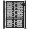 Puerta de jardín VidaXL con cerradura negra 110 x 155 cm acero con revestimiento en polvo