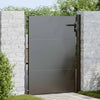 Puerta de jardín VidaXL con cerradura negra 105 x 130 cm acero con recubrimiento en polvo