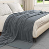 Coperta Vidaxl in pile grigio scuro 240 x 270 cm
