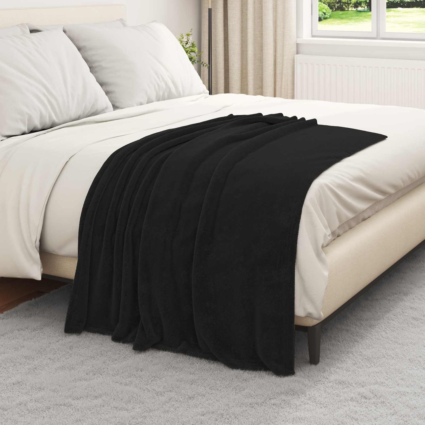 Coperta Vidaxx in pile nero 130 x 150 cm