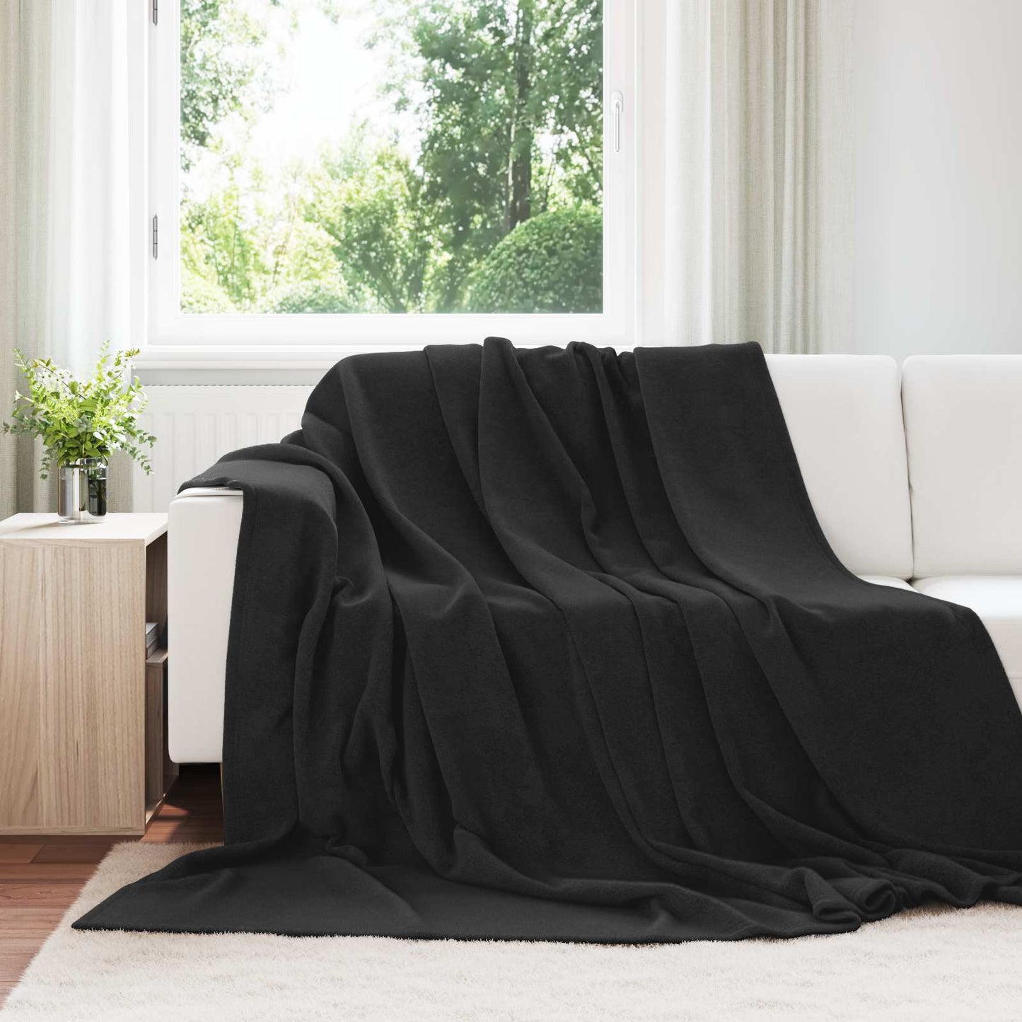 Coperta Vidaxx in pile nero 240 x 270 cm