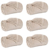 Tappeti Vidaxl 6 pezzi in pile beige 220 x 240 cm