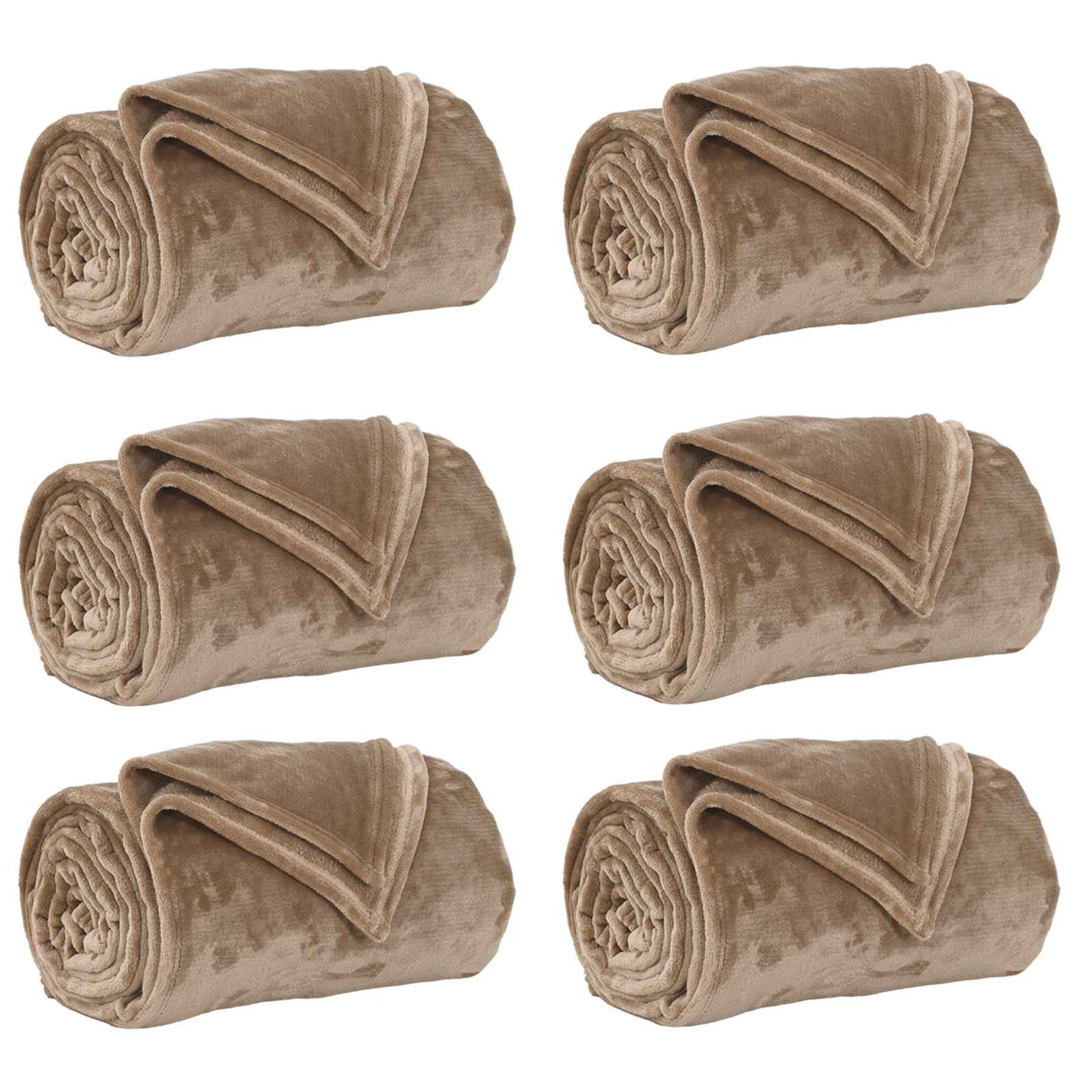 VidaXL alfombras 6 piezas camel 220 x 240 cm polar