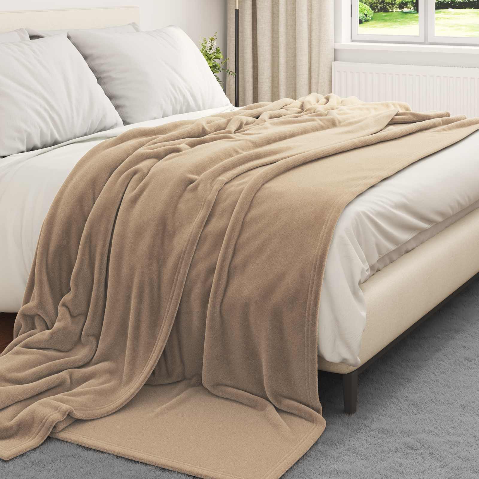 Tappeti VidaXL 6 pezzi cammello 240 x 270 cm in pile