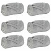 Tappeti Vidaxl 6 pezzi in pile grigio 130 x 150 cm