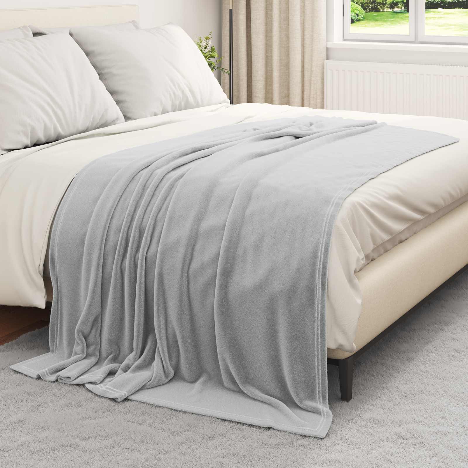 Tappeti Vidaxl 6 pezzi in pile grigio 150 x 200 cm