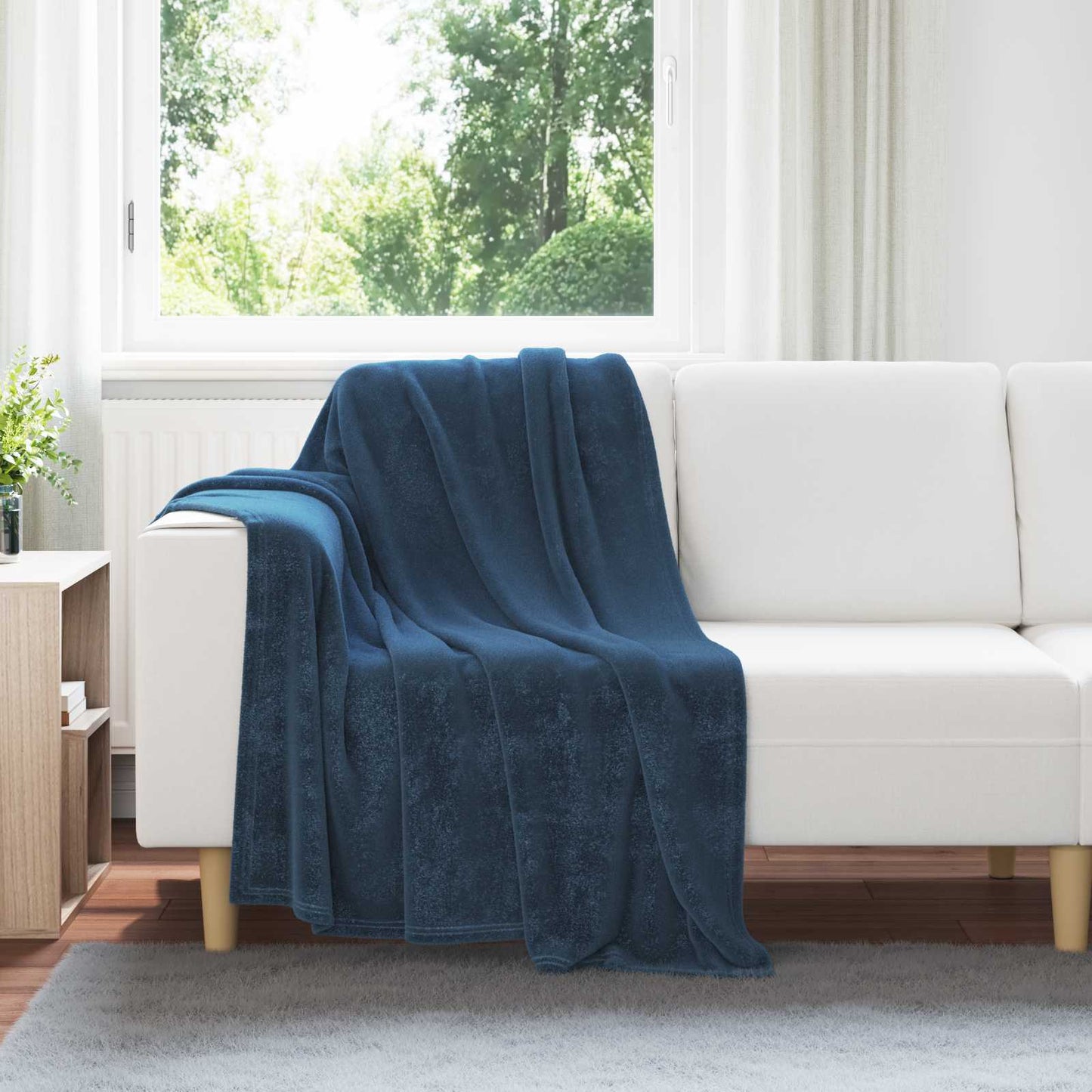Tappeti VidaXL 6 pezzi in pile blu navy 130 x 150 cm