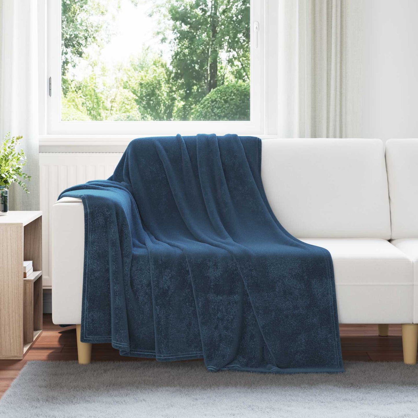 Vidaxl kleden 6 pcs marineblauw 150 x 200 cm fleece