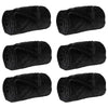 Tappeti VidaXL 6 pezzi in pile nero 220 x 240 cm