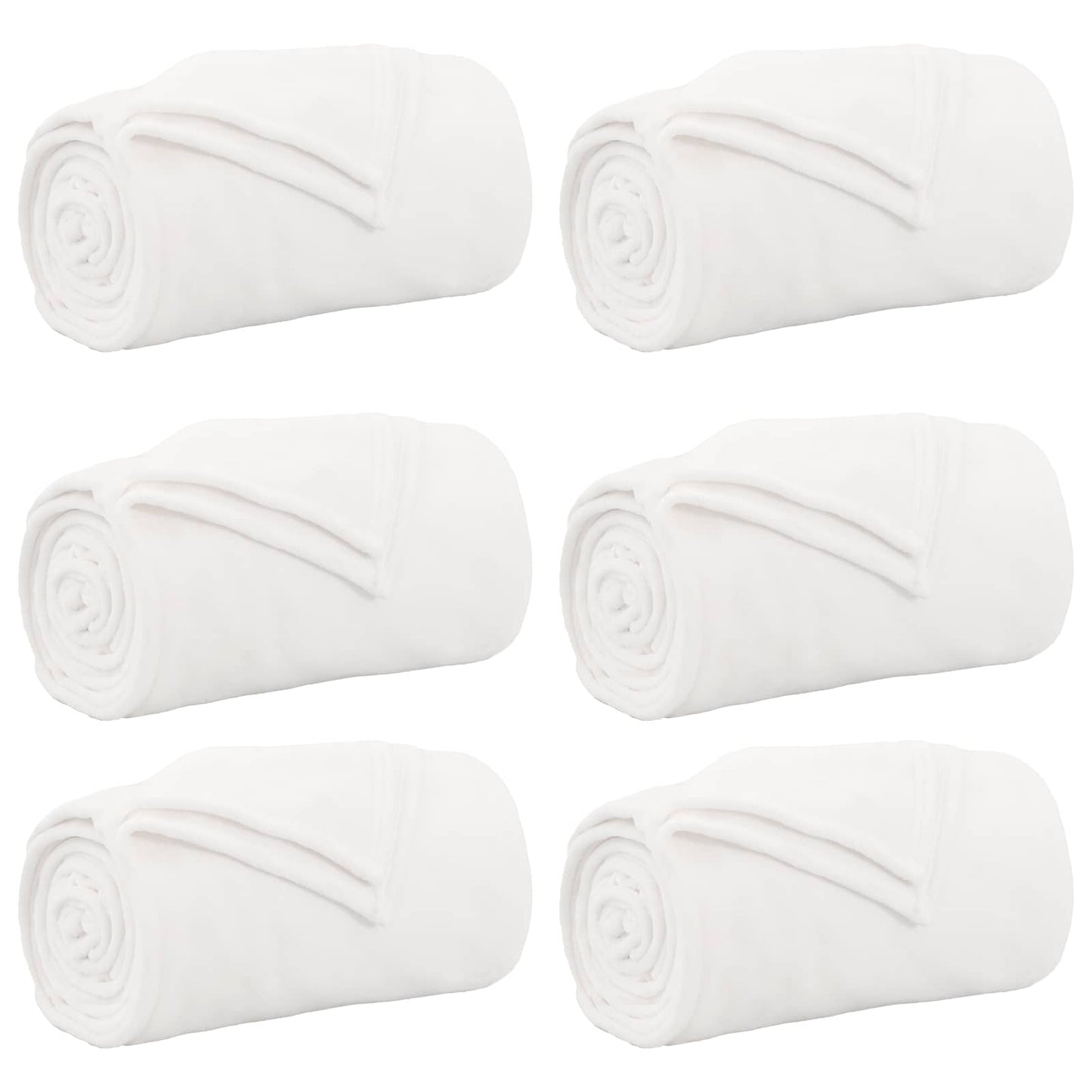 Vidaxl kleden 6 pcs wit 220 x 240 cm fleece
