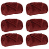 Tappeti VidaXL 6 pezzi in pile rosso bordeaux 150 x 200 cm