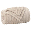Vidaxl gooi deken beige 240 x 220 cm fleece