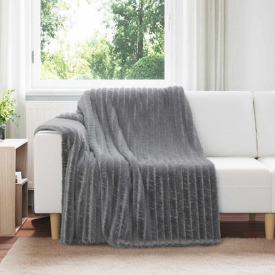 Vidaxl manta gris oscuro 200 x 150 cm polar