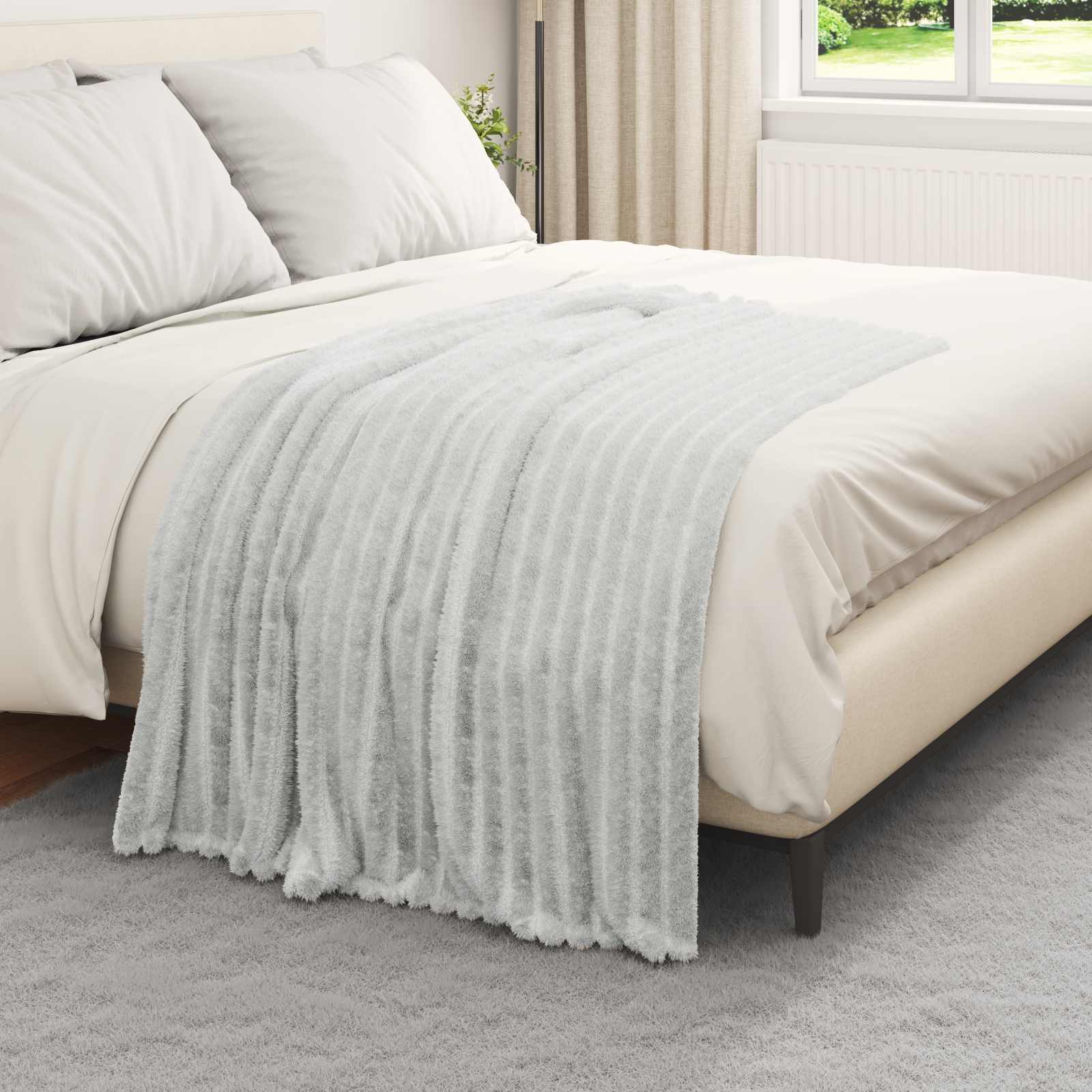 Coperta Vidaxx in pile grigio 150 x 130 cm