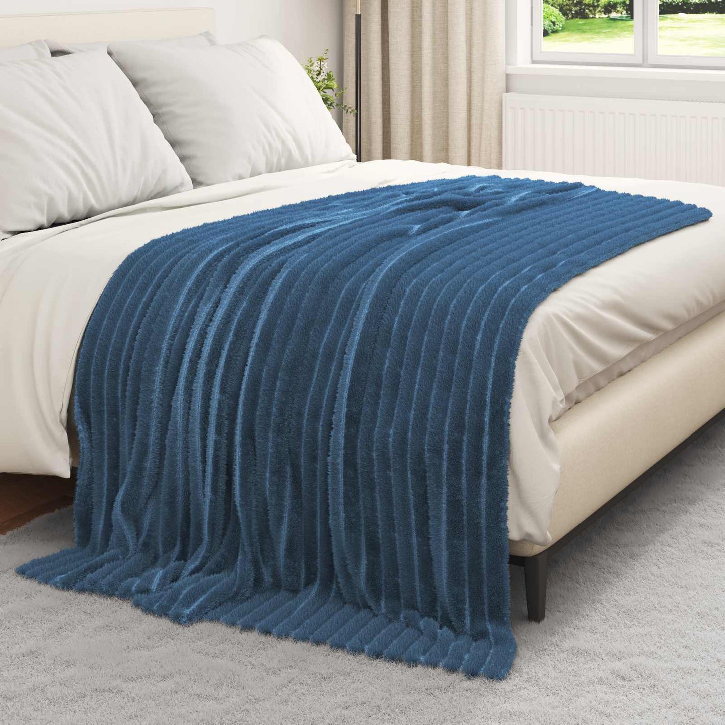 Coperta Vidaxx in pile blu navy 200 x 150 cm