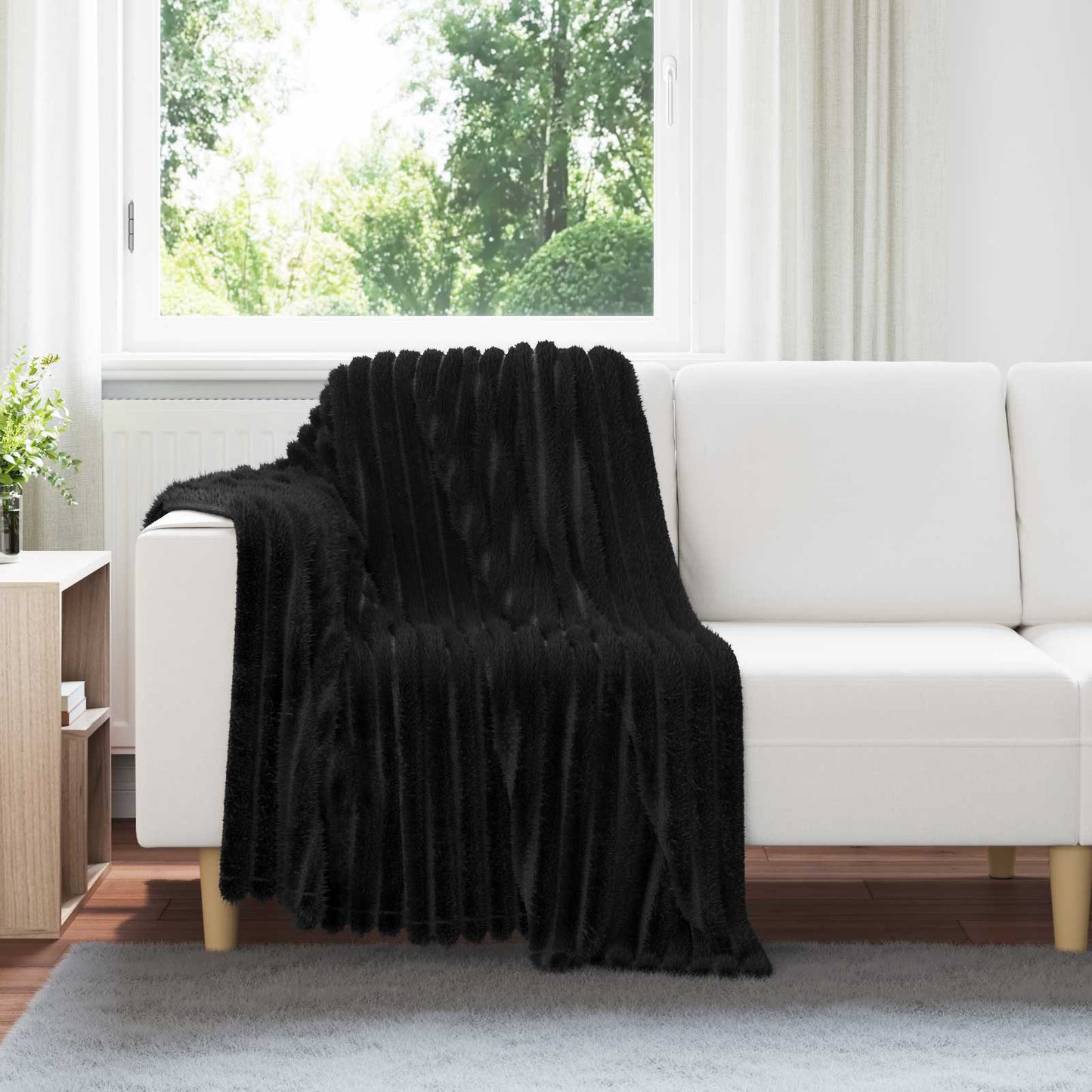 Coperta Vidaxx in pile nero 150 x 130 cm