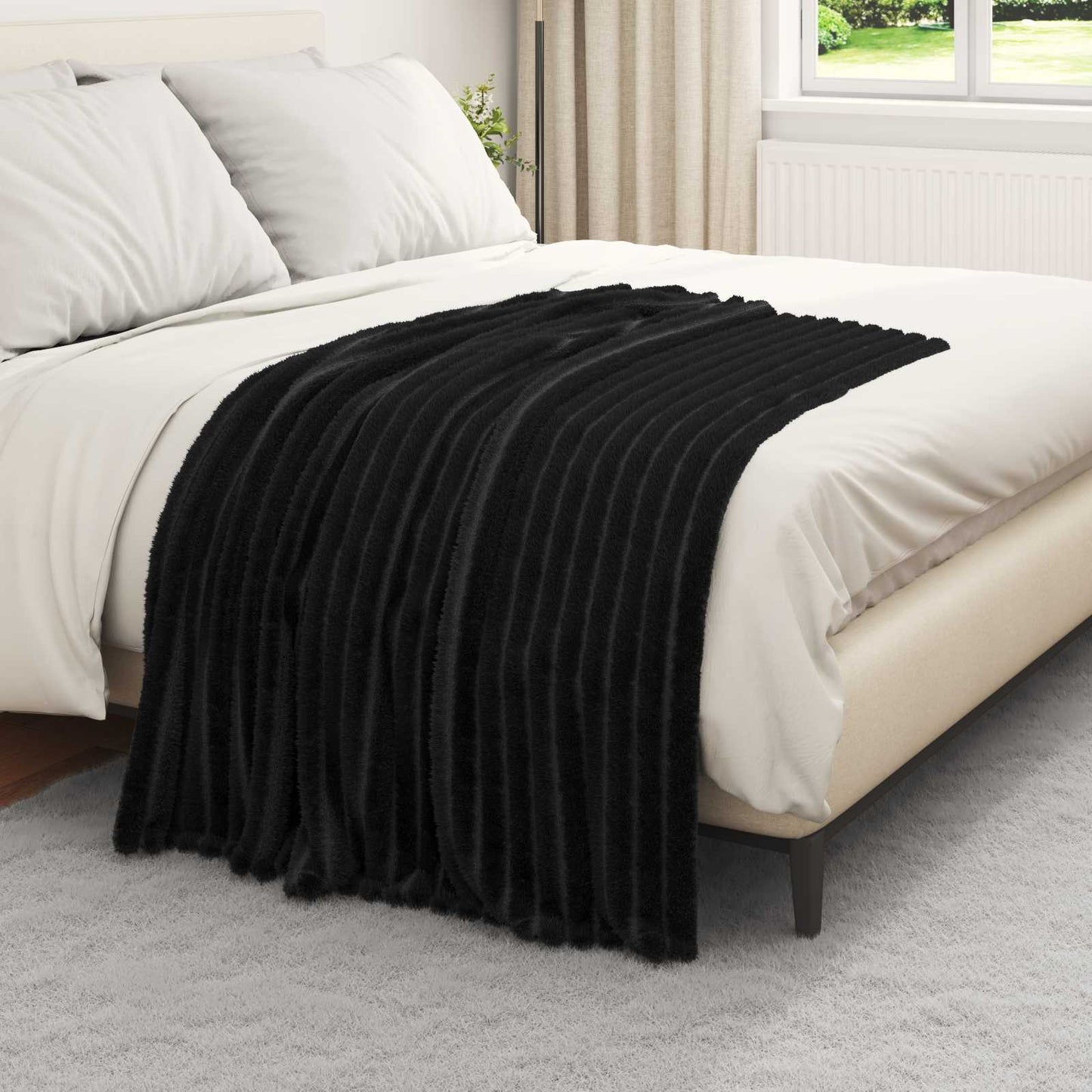 Coperta Vidaxx in pile nero 150 x 130 cm